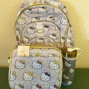 Pottery Barn Teen Hello Kitty Backpack, lunchbox & water bottle (NWT)